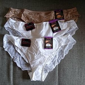 NWT - 3 Maidenform Tanga panties. 9/XL